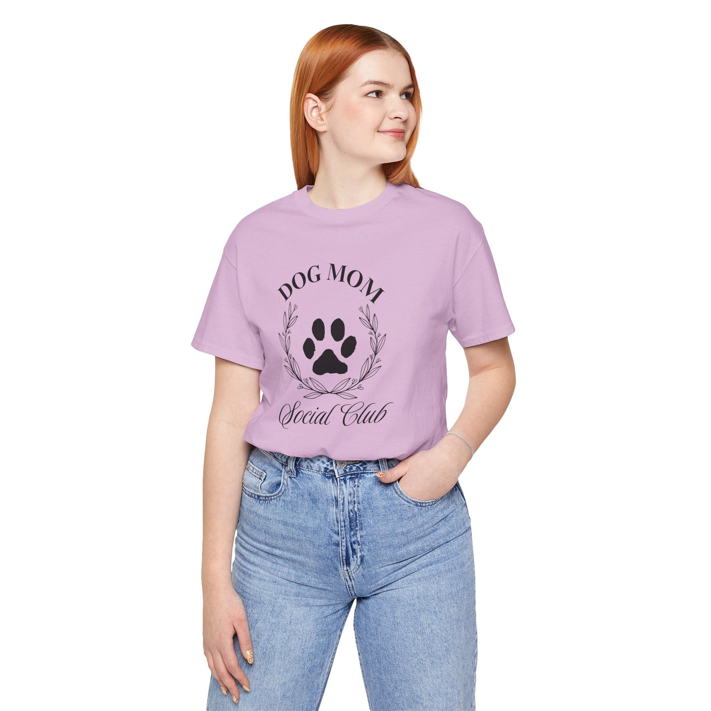 Dog Mom Social Club Tee, Comfortable Unisex Short Sleeve Shirt, Perfect Gift for Dog Lovers, Pet Owner Apparel, Casual Everyday Wear