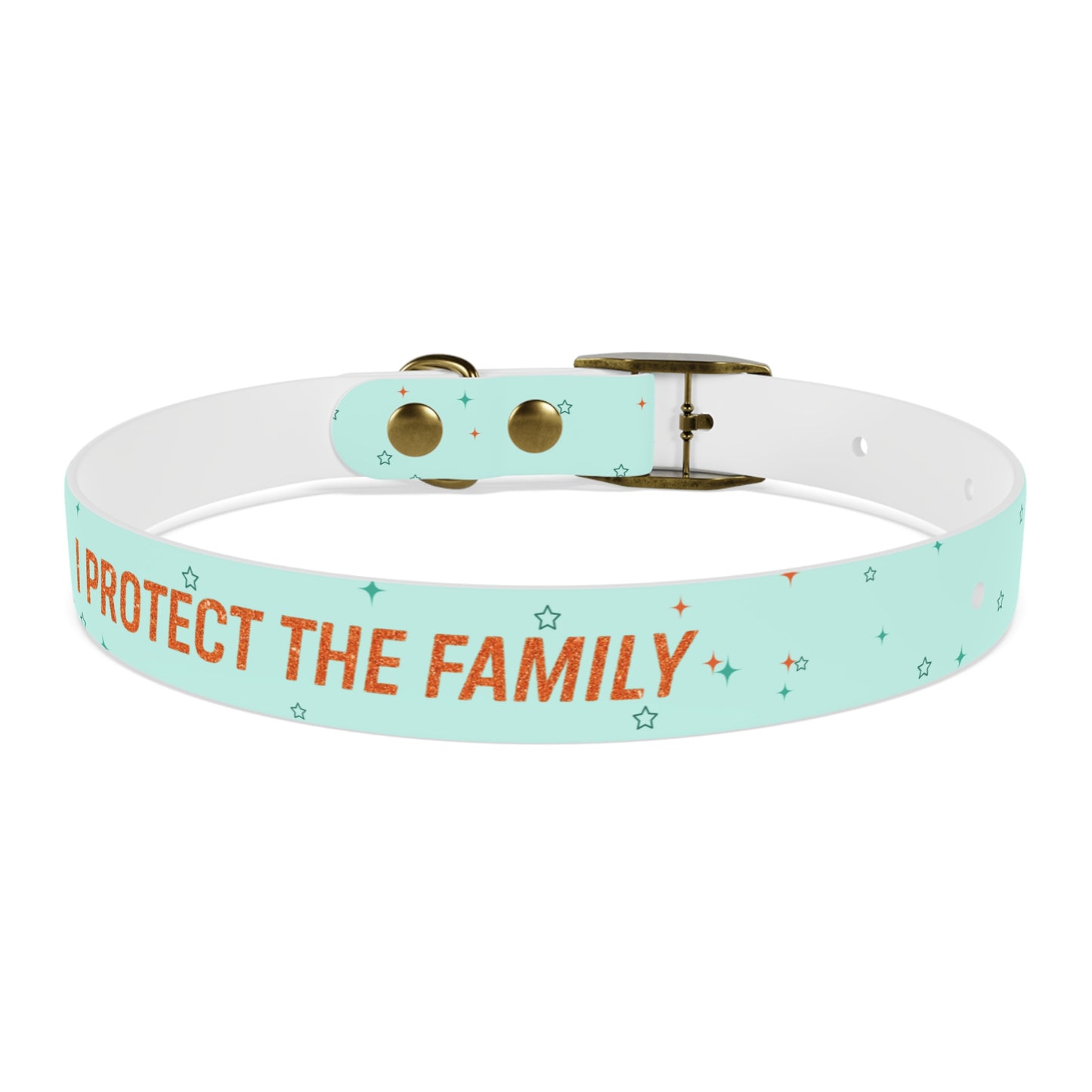 I PROTECT THE FAMILY Pet Collar, Stylish Pet Accessory, Personalized Dog Gear, Gift for Dog Lovers, Unique Pet Fashion