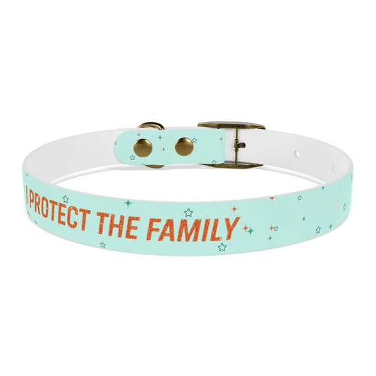I PROTECT THE FAMILY Pet Collar, Stylish Pet Accessory, Personalized Dog Gear, Gift for Dog Lovers, Unique Pet Fashion