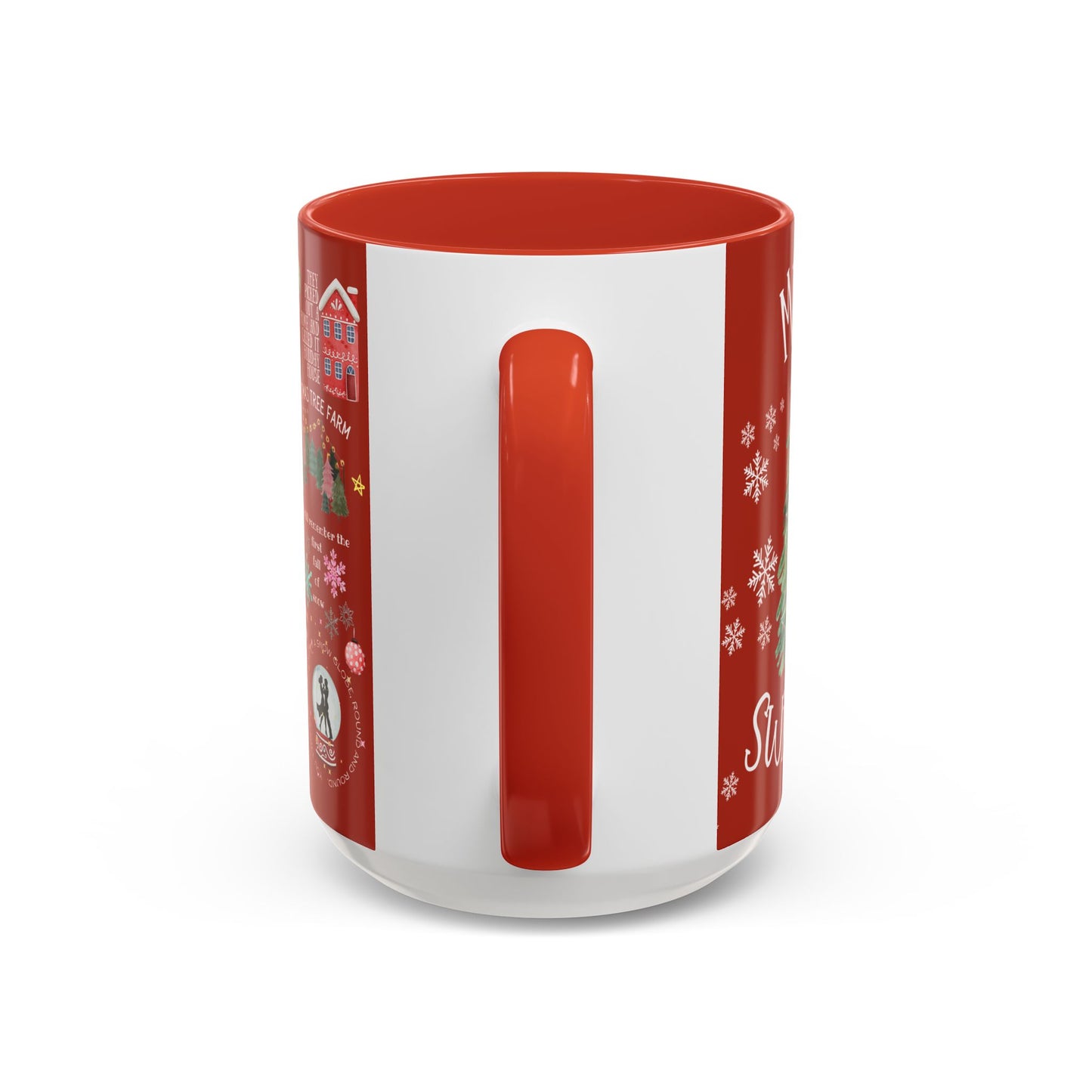 Merry Swiftmas - Swiftie Lyrics Collage - Accent Coffee Mug (11, 15oz)