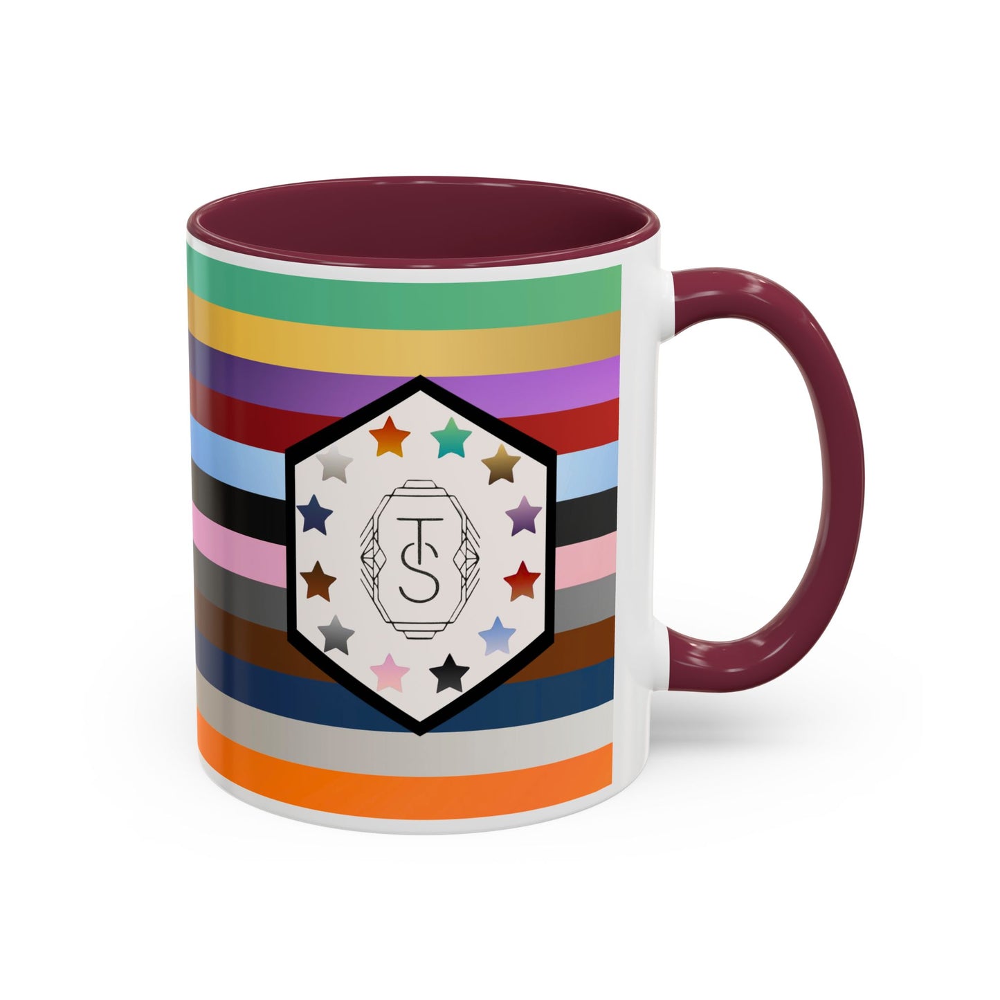 TAYpendence Day - Colorful Striped Coffee Mugs - Unique Gift for Coffee Lovers, Colorful Cups, Rainbow Mugs, Personalized Drinkware, Gift for Her