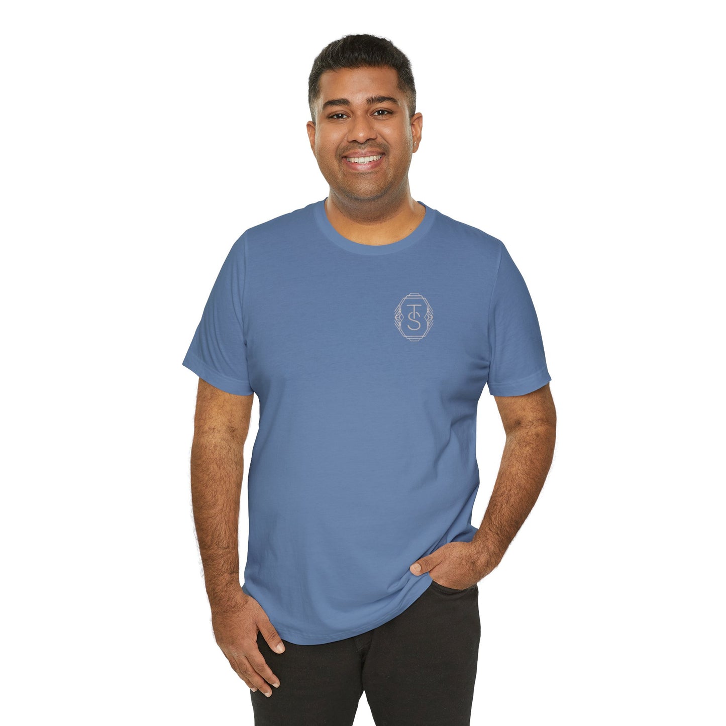 Minimalist Chest Initials Crest Tee