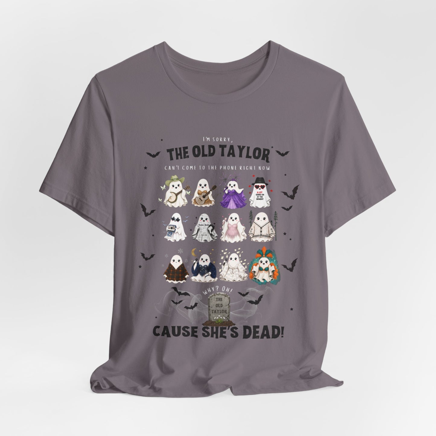 Swiftie Ghosties Halloween Tee — "The Old Taylor...Cause She's Dead!"