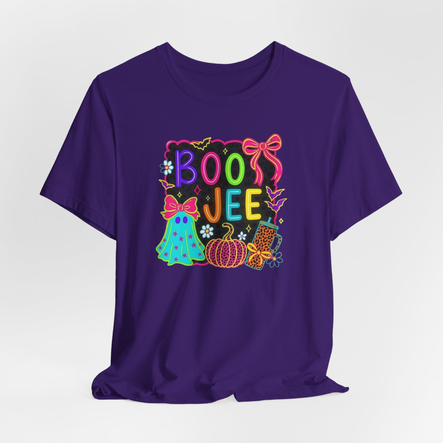 Boo Jee Halloween Tee, Festive Fall Shirt, Spooky Ghost Design, Unisex Halloween Apparel, Cute Pumpkin Graphic Tee