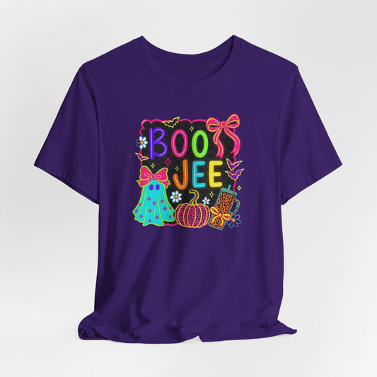 Boo Jee Halloween Tee, Festive Fall Shirt, Spooky Ghost Design, Unisex Halloween Apparel, Cute Pumpkin Graphic Tee