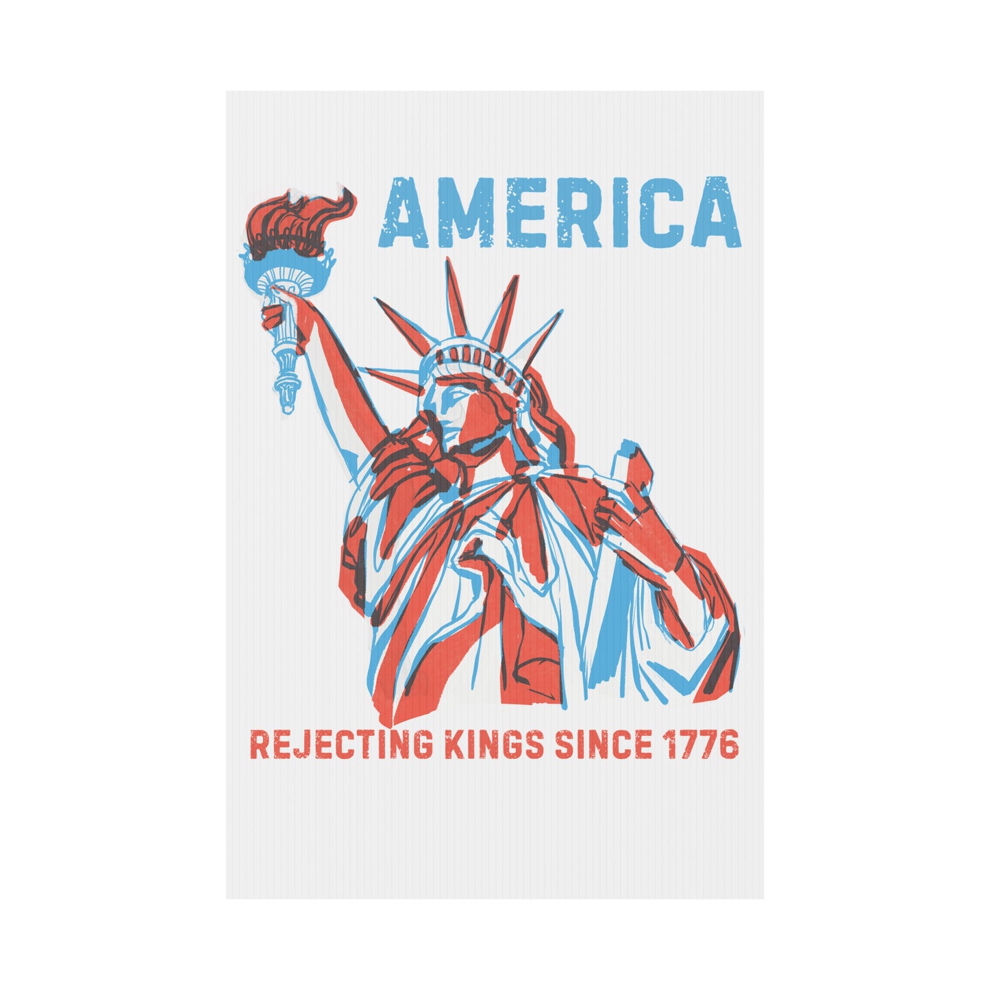 Rejecting Kings Yard Sign | America Rejecting Kings Since 1776 | Fourth of July Decor, Outdoor Signage, Lawn Decoration, Election Sign