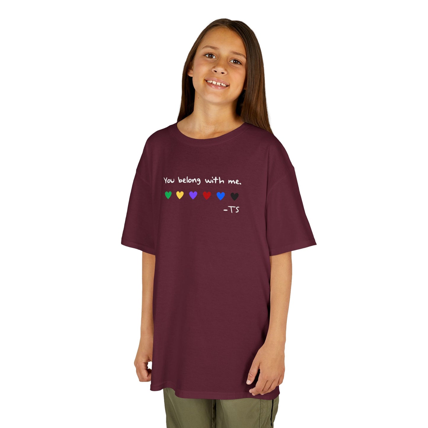 Kids Tee, You Belong With Me - T-Shirt, Cute Children’s Shirt, Gift for Kids, Birthday Outfit, Playful Spring Apparel