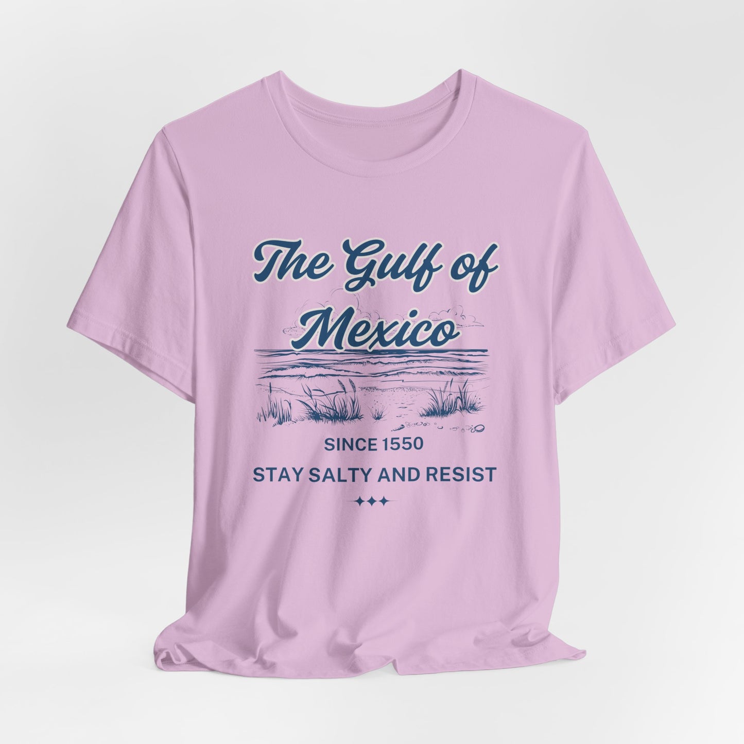 Gulf of Mexico Stay Salty Tee, Unisex Short Sleeve Shirt, Beach Vibes T-Shirt, Vacation Apparel, Gift for Coastal Lovers