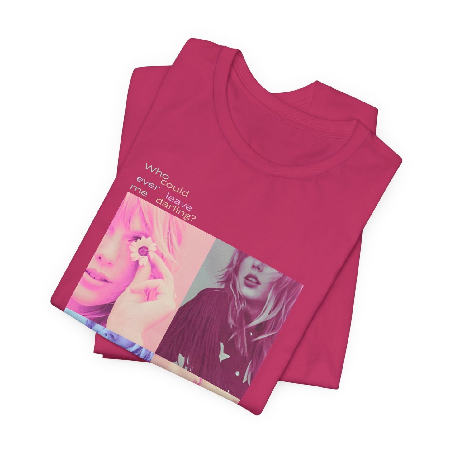 Pop Art Photo Grid Tee — "Who Could Stay?" Unisex Bella Canvas Collage T-Shirt