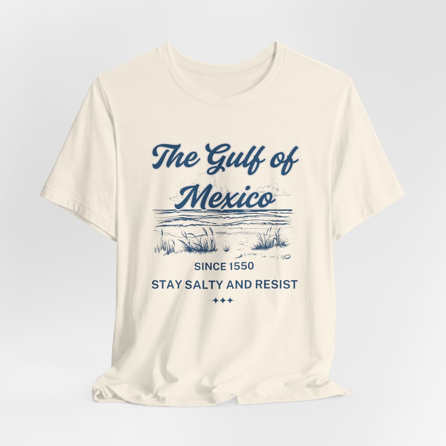 Gulf of Mexico Stay Salty Tee, Unisex Short Sleeve Shirt, Beach Vibes T-Shirt, Vacation Apparel, Gift for Coastal Lovers