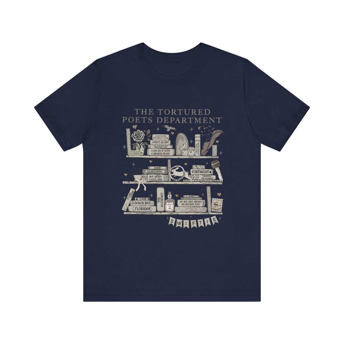 Poet's Bookshelf - Unisex Bella Canvas Jersey Short Sleeve Tee
