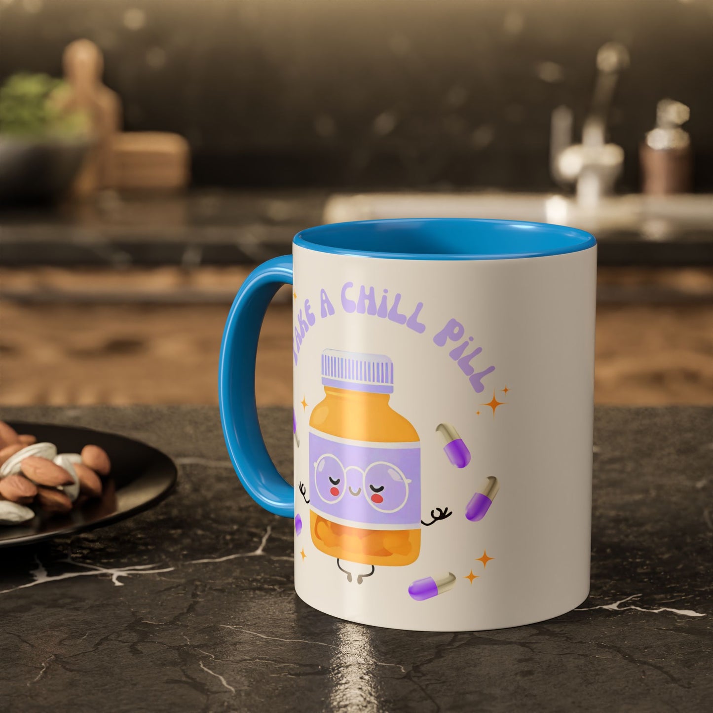 take a chill pill - Colorful Mugs (11oz)