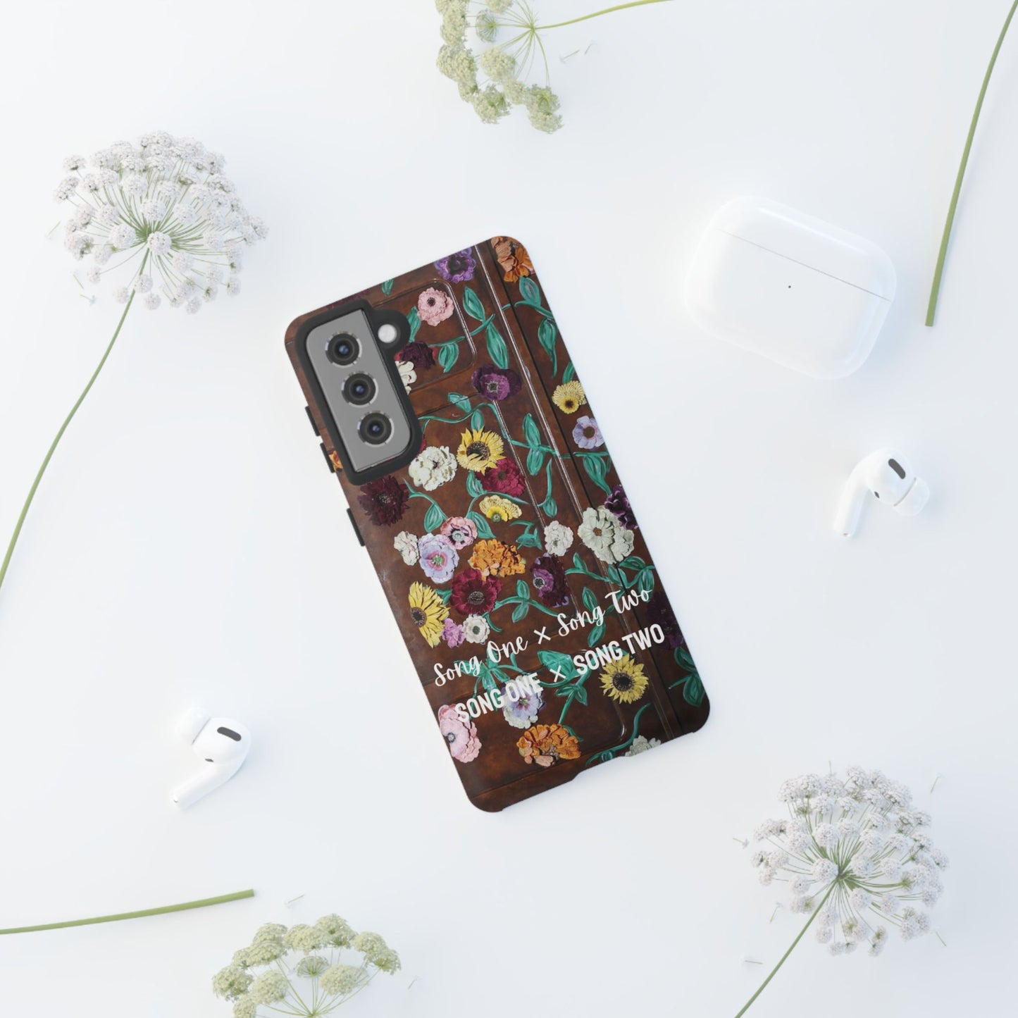 CUSTOMIZABLE with Surprise Song Titles - Surprise Song Floral Piano - Tough Cases