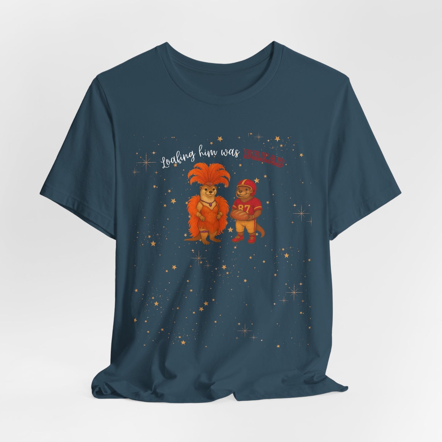 Loafing him was Bread Otters Tee, Quirky T-Shirt, Perfect for Music Lovers, Animal Lovers Gift, Casual Wear, Summer Fun
