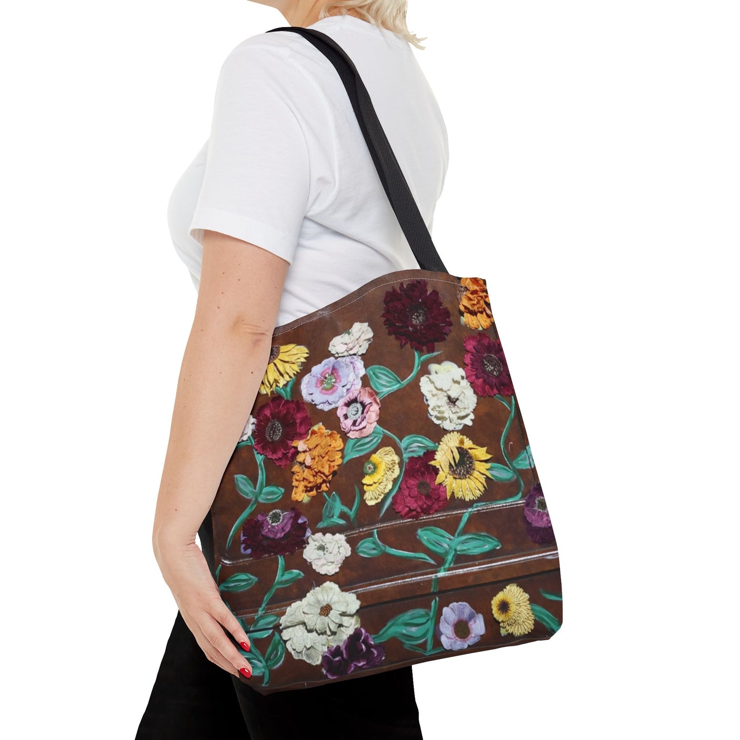 Surprise Song Floral Piano - Tote Bag