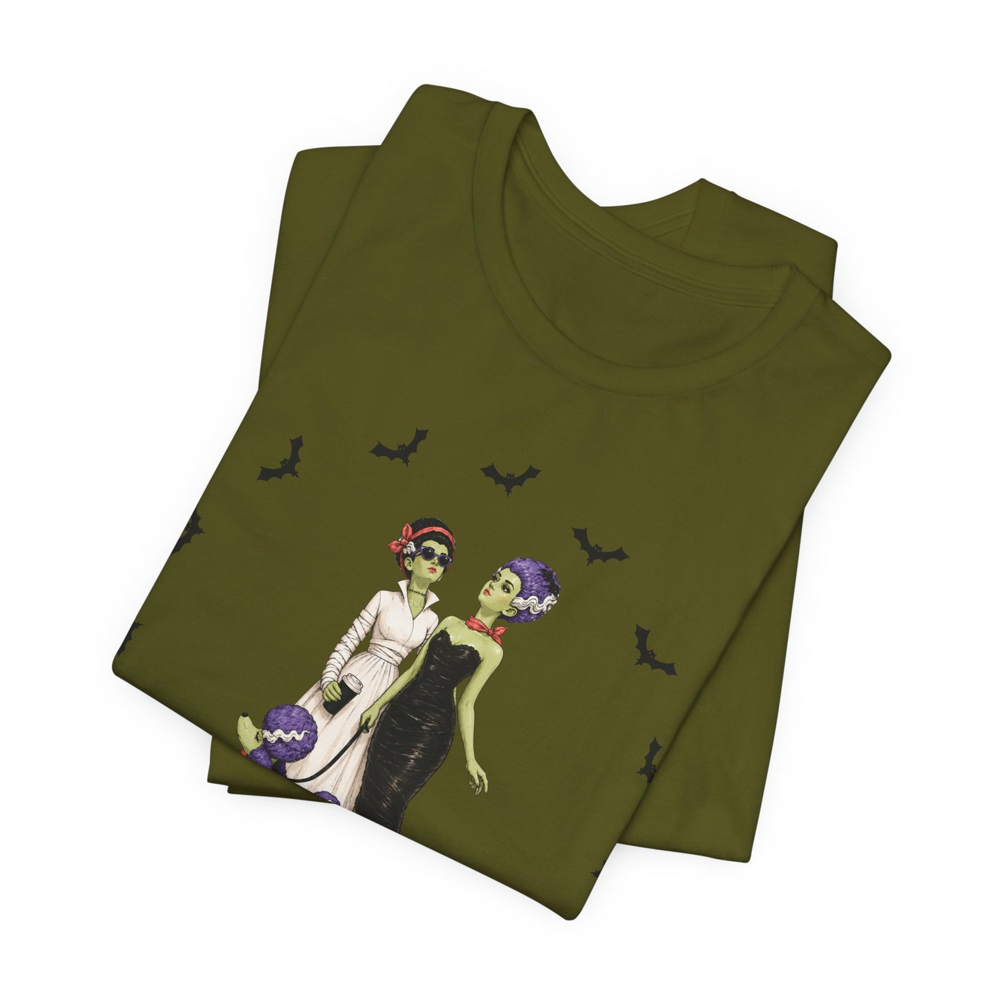 Monster Brides - Gothic Dog Walk Tee — Lesbian Couple Shirt