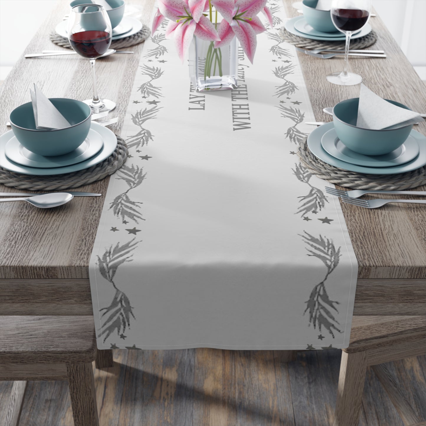 Grey Version of the Fancy Shit Table Runner