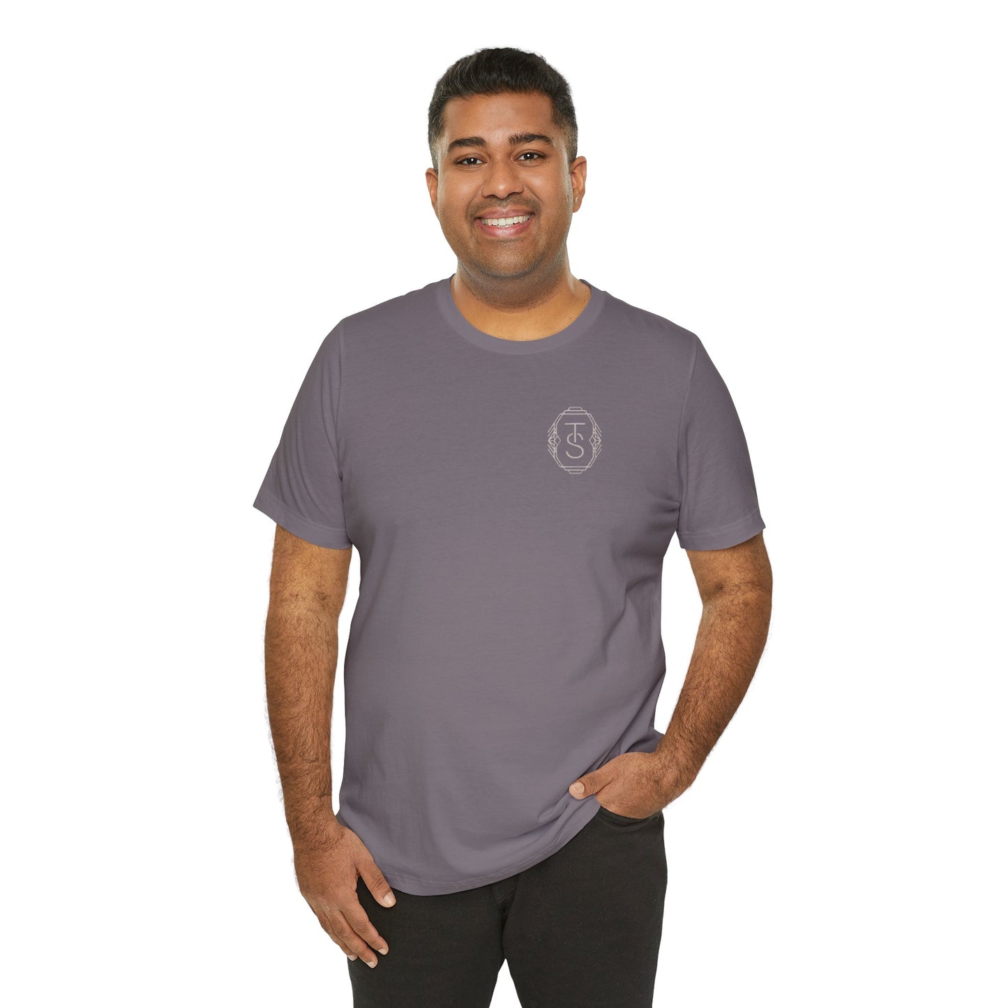 Minimalist Chest Initials Crest Tee
