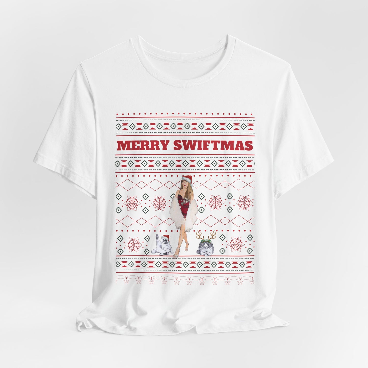 Ugly Swiftmas Sweater Unisex Jersey Short Sleeve Tee