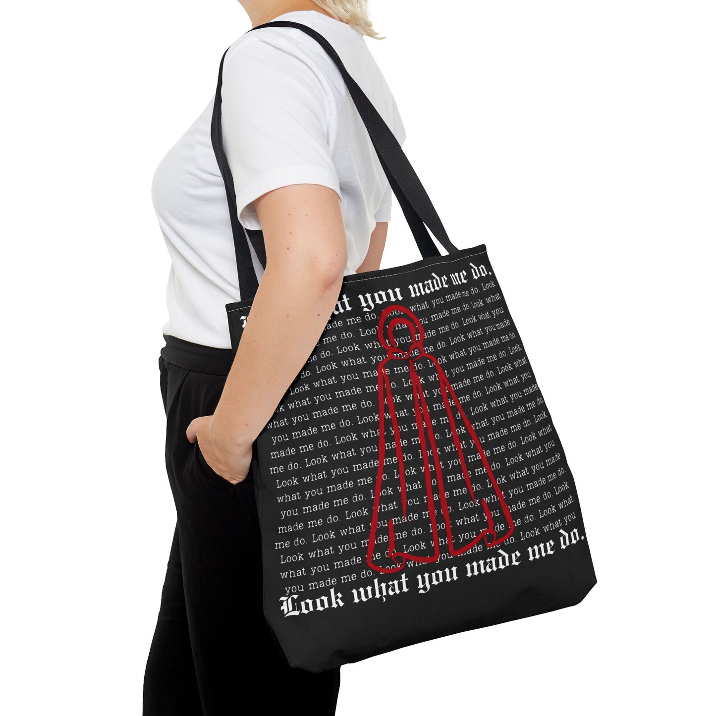 Stylish Tote Bag with 'Look What You Made Me Do' Handmaid's Design | Reusable Shopping Bag, Gift for Music Lovers, Casual Bag, Trendy Accessory