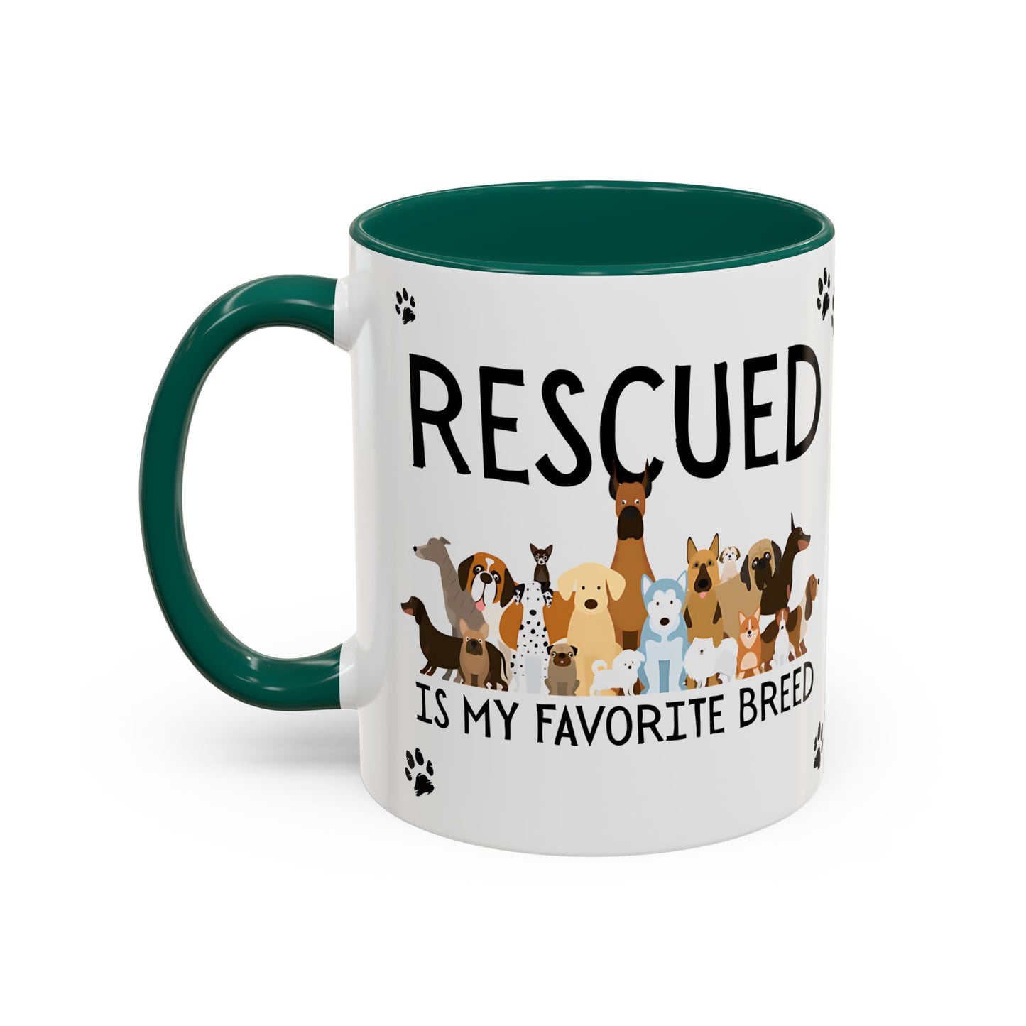 Colorful Dog Rescue Mugs - Perfect for Pet Lovers, Gift for Animal Advocates, 11oz