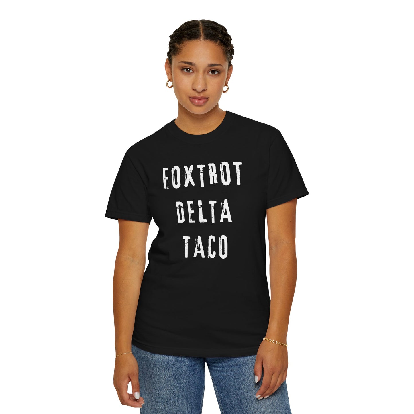 Foxtrot Delta Taco FDT Comfort Colors T-Shirt - Unisex Garment-Dyed Tee, Funny Gift, Taco Political Apparel, Everyday Wear, Summer Style