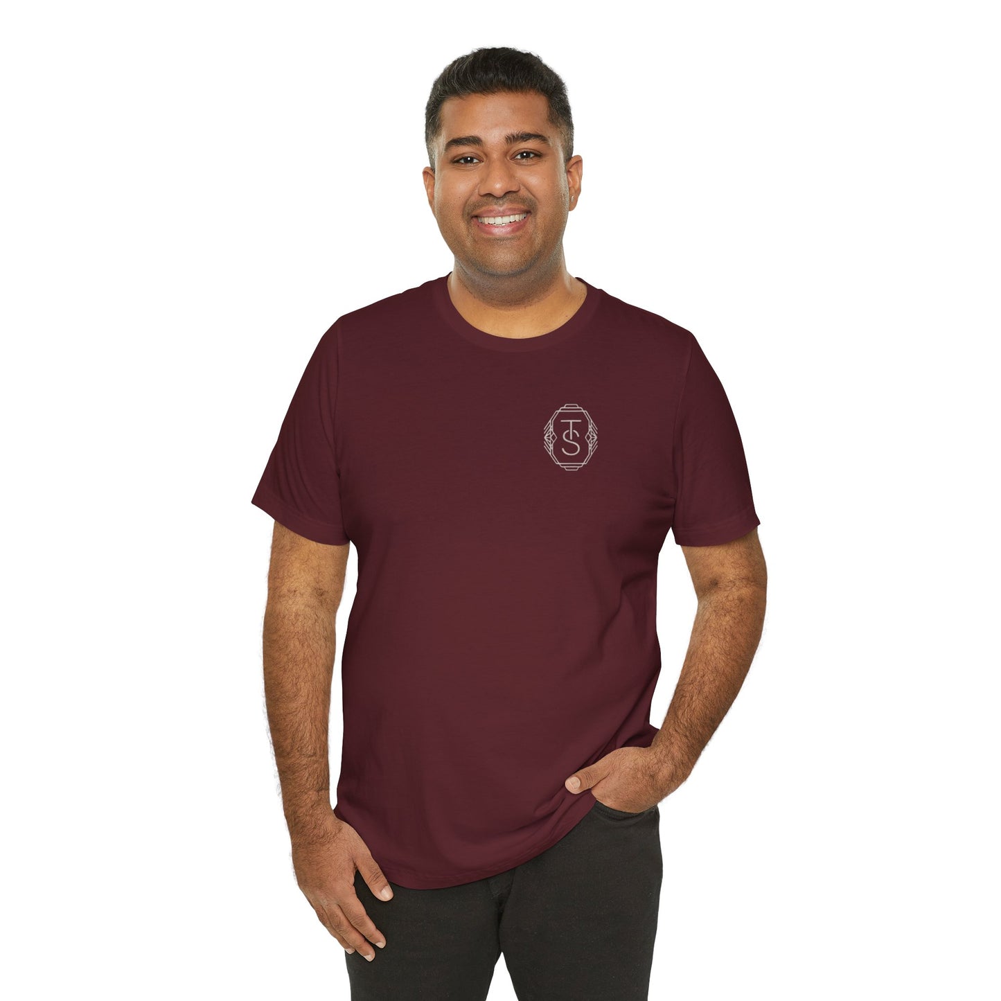 Minimalist Chest Initials Crest Tee