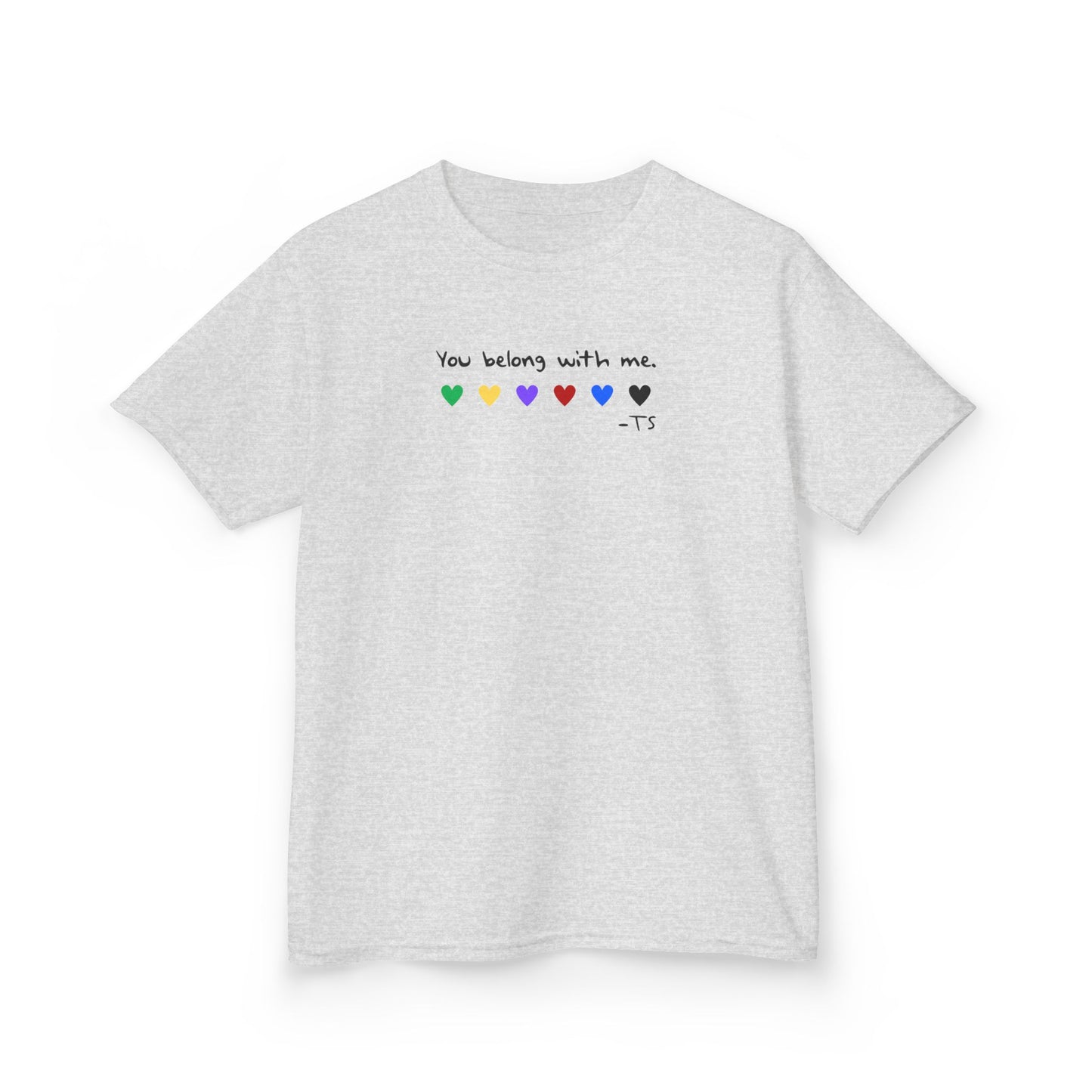 Kids Tee, You Belong With Me - T-Shirt, Cute Children’s Shirt, Gift for Kids, Birthday Outfit, Playful Spring Apparel