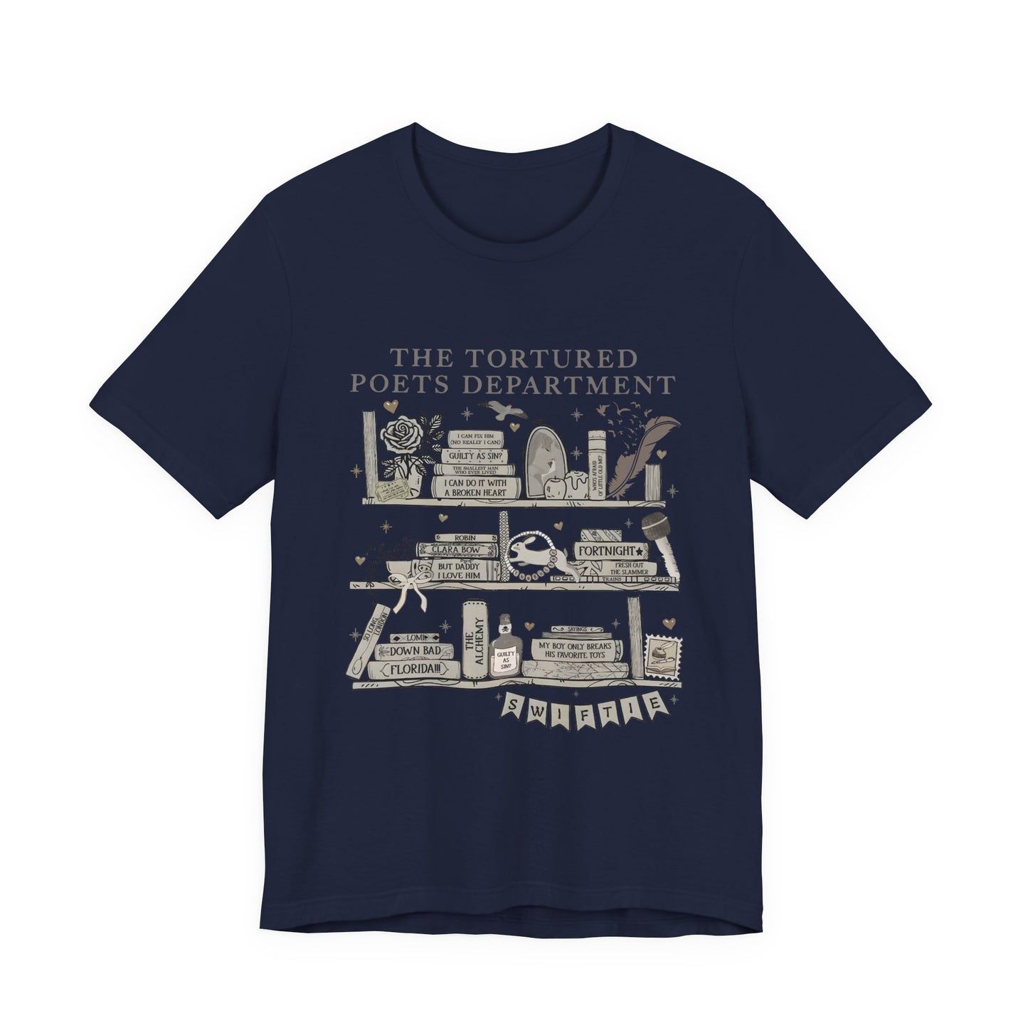 Poet's Bookshelf - Unisex Bella Canvas Jersey Short Sleeve Tee