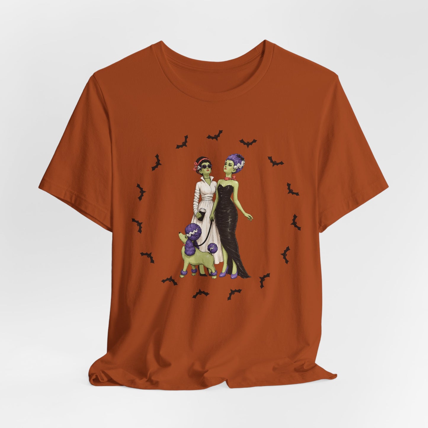Monster Brides - Gothic Dog Walk Tee — Lesbian Couple Shirt
