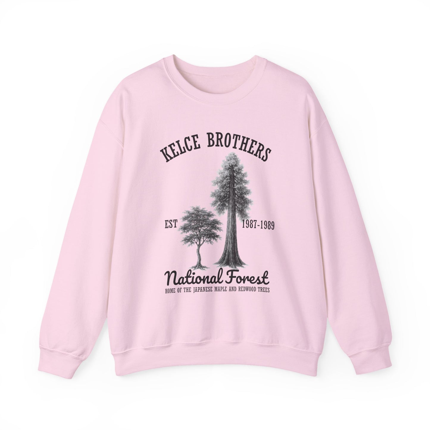 Kelce National Forest Crewneck Sweatshirt - "Kelce Brothers" Vintage Tree Graphic