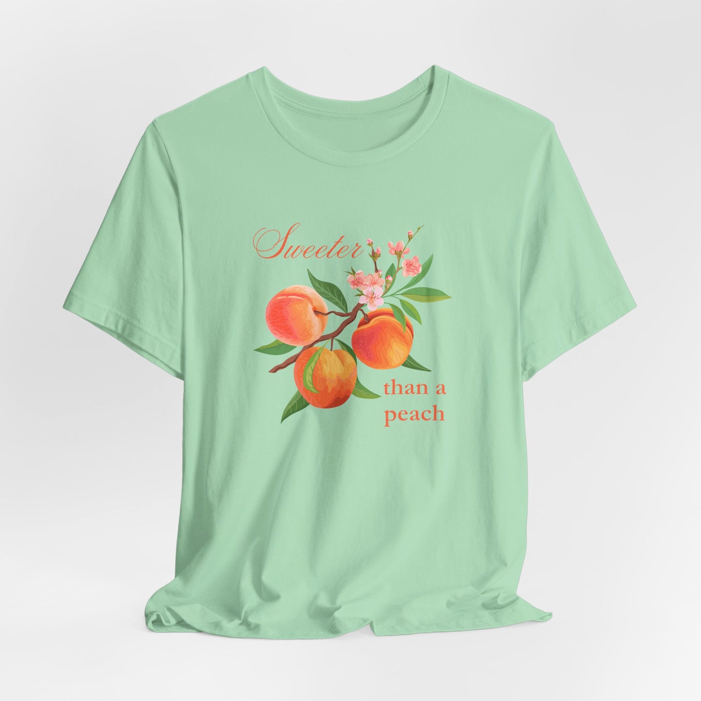 Sweeter than a Peach, Softer than a Kitten - Bella Canvas Unisex Jersey T-Shirt | Graphic Tee for Cat Lovers, Gifts for Her, Birthday Present, Casual Wear, Peach and Kitten Designs