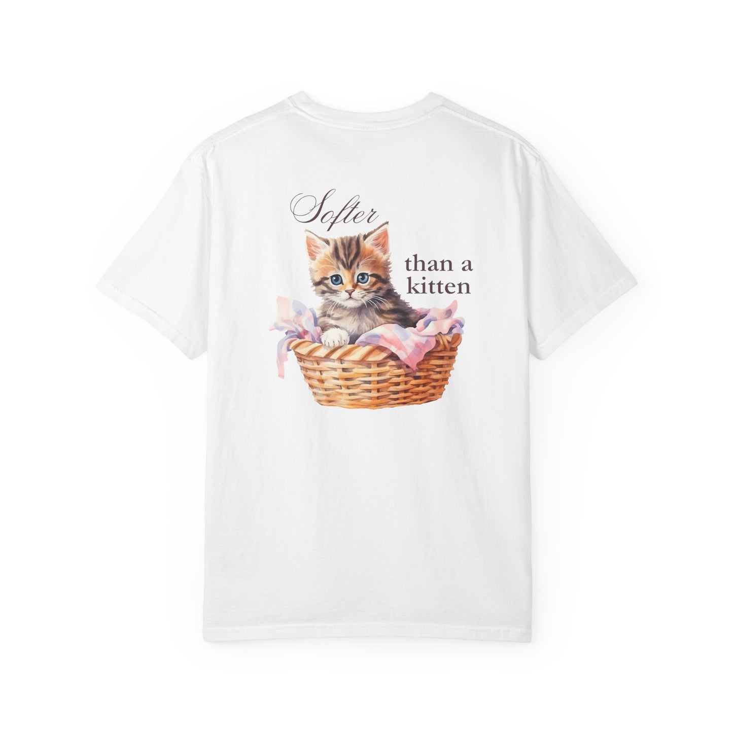 Sweeter than a Peach, Softer than a Kitten - Comfort Colors Unisex T-Shirt | Graphic Tee for Cat Lovers, Gifts for Her, Birthday Present, Casual Wear, Peach and Kitten Designs