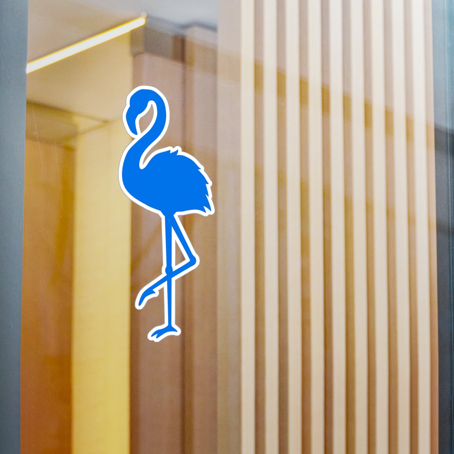 blue flamingo - kamala harris - discreet support - Vinyl Decal Sticker - water and UV resistant