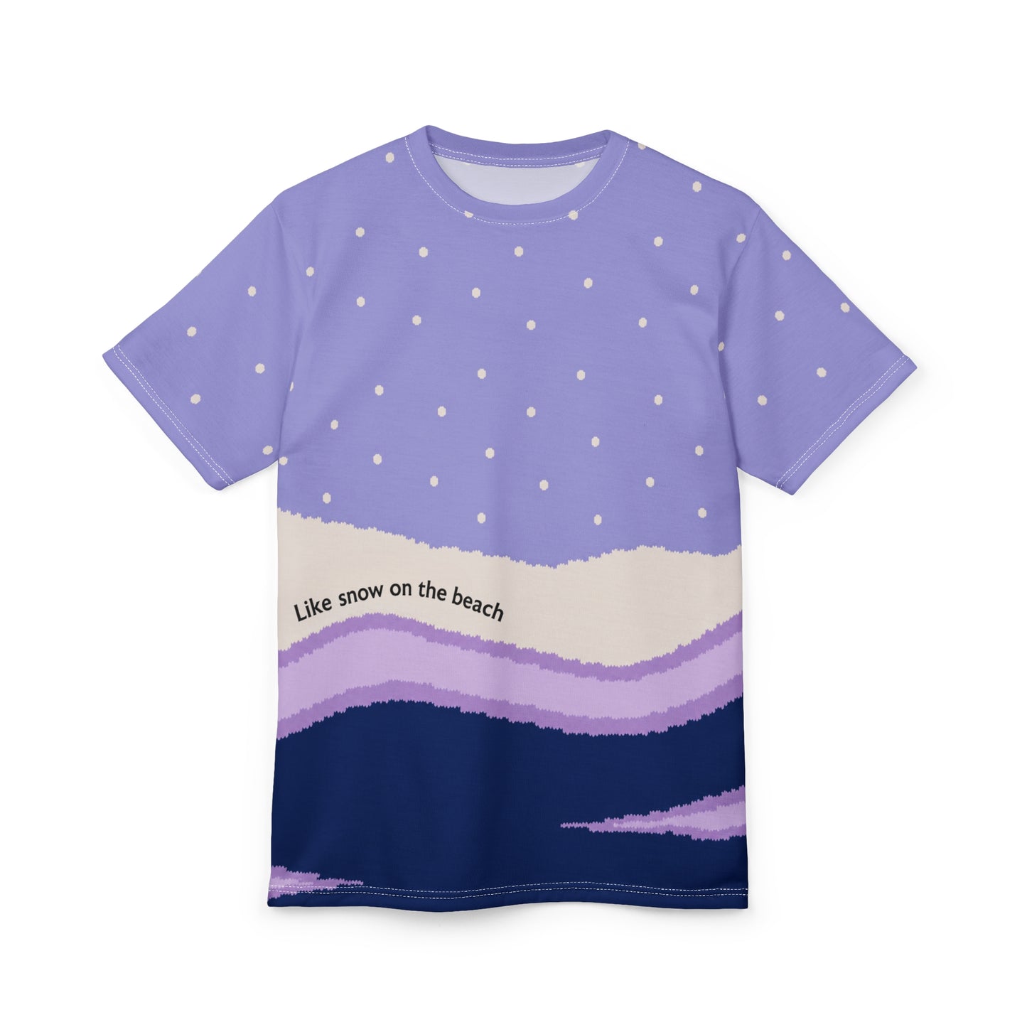 Like Snow on the Beach Tee — Sweater Print