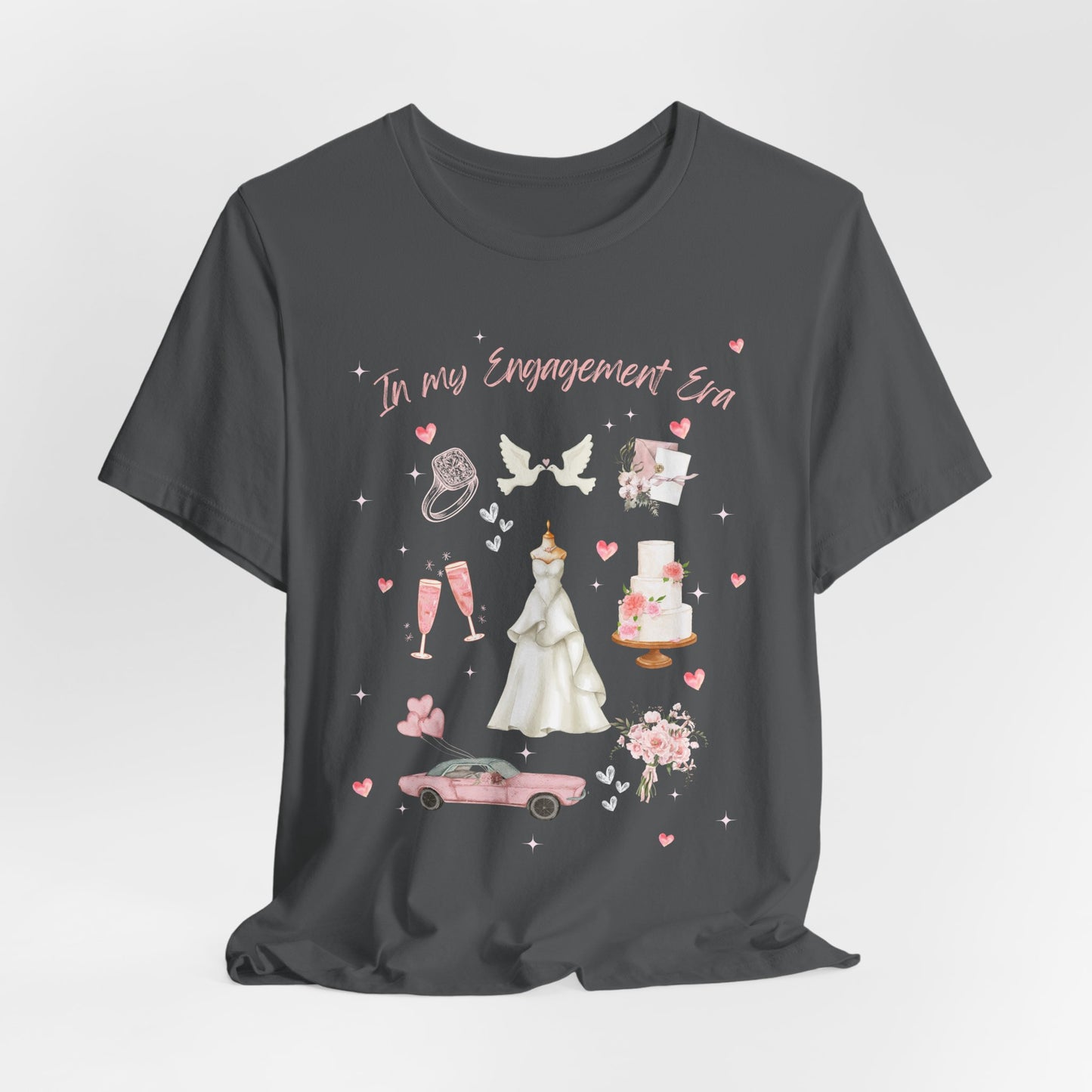 Customizable! In My Engagement Era Tee: Celebrate Your Love Story, Unisex, Perfect for Bridal Showers, Weddings & Celebrations, Engagement Party Shirt, Gift Idea