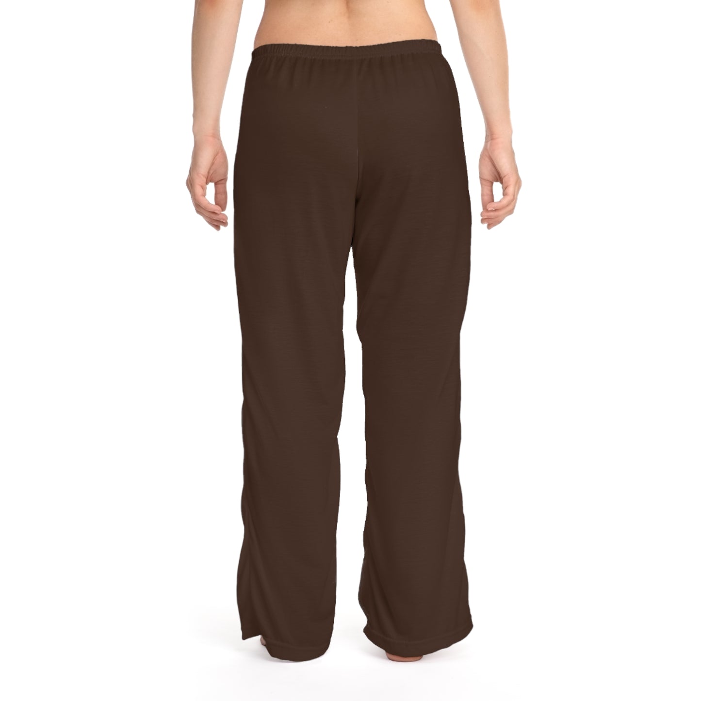 Acoustic Piano Floral Border Women's Pajama Pants — Cozy Brown Lounge Sleepwear