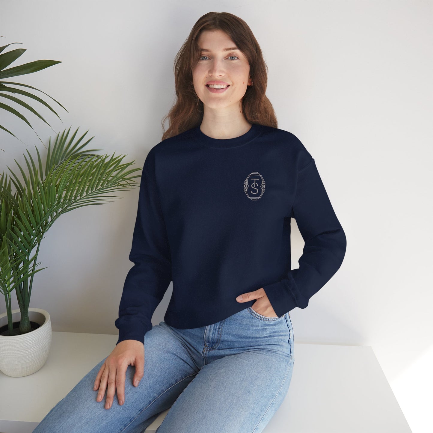Initials Emblem Crewneck Sweatshirt