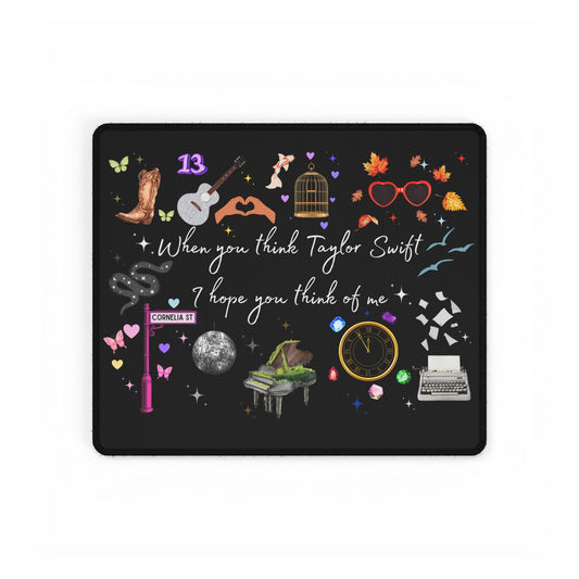 I hope you think of me Desk Mat, Music Decor, Office Accessories, Gift for Fans, Home Office Style, Inspirational Desk Pads