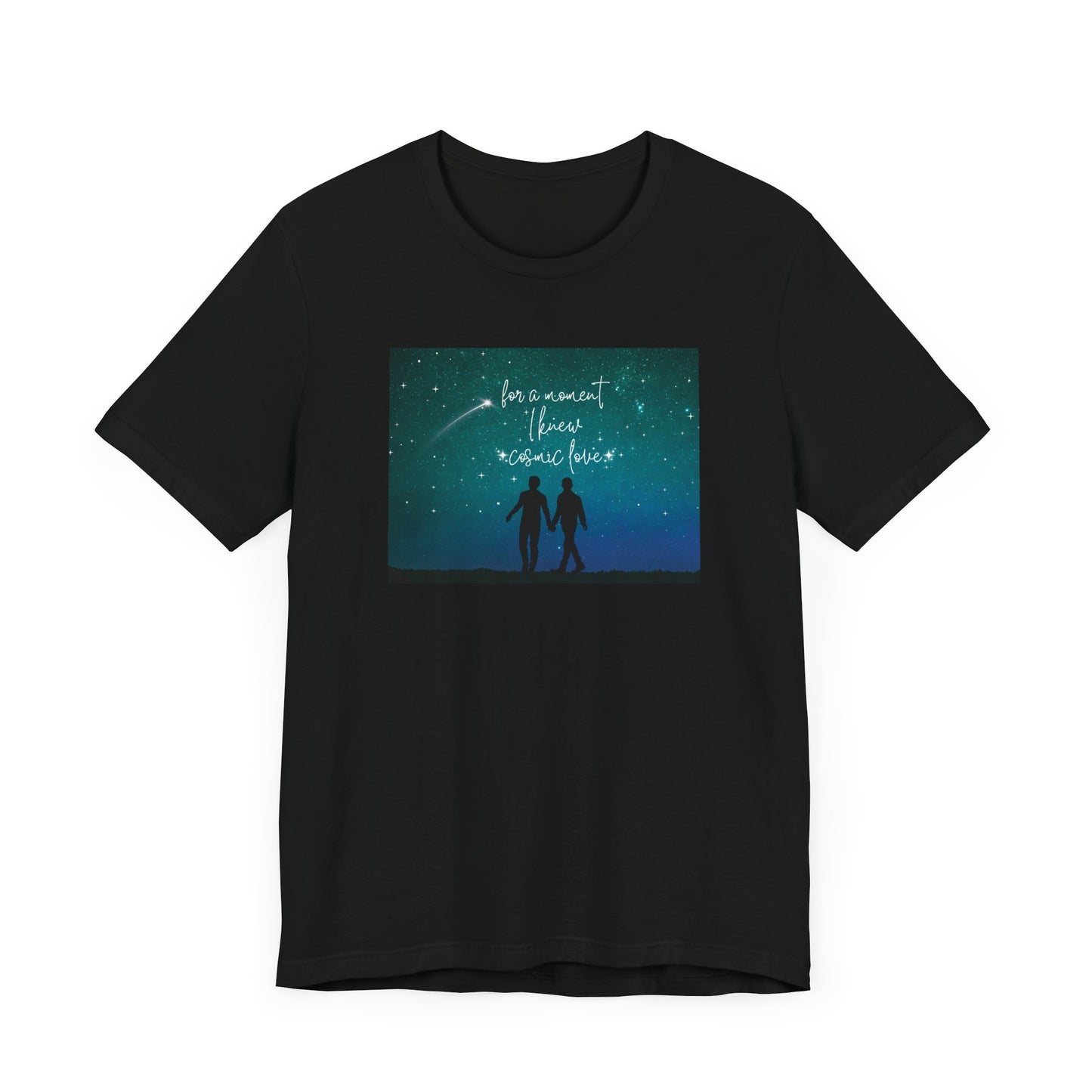 for a moment I knew cosmic love - Gay/MLM Pride version - Unisex Jersey Short Sleeve Tee