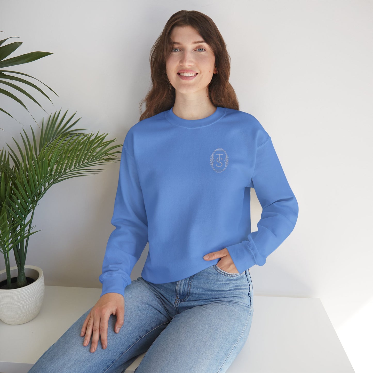Initials Emblem Crewneck Sweatshirt