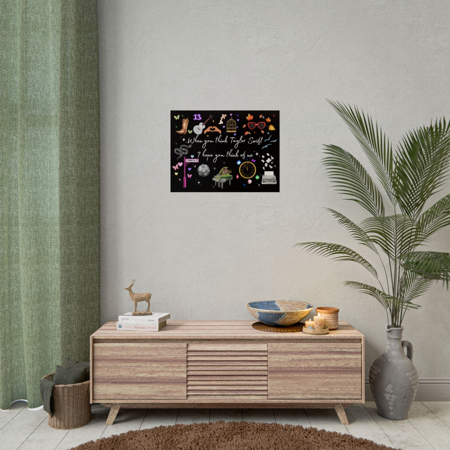 I hope you think of me -  Rolled Posters, Fan Art, Music Decor, Gift for Swifties, Home Decor, Unique Wall Art
