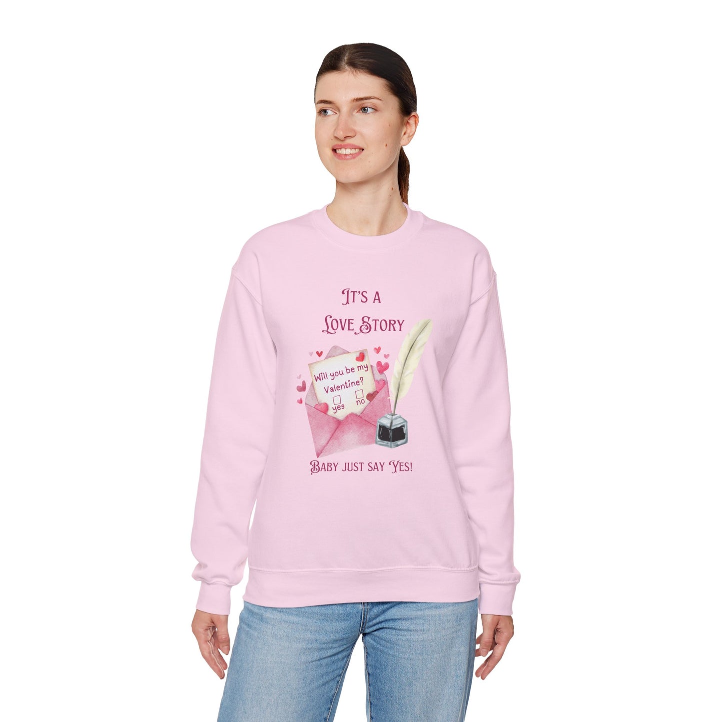 Love Story - Valentine - Unisex Heavy Blend™ Crewneck Sweatshirt