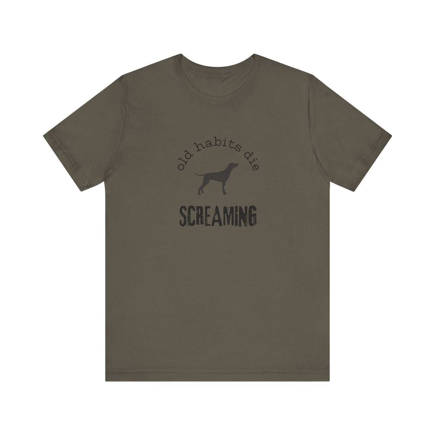 the black dog - old habits die screaming - Unisex Jersey Short Sleeve Tee