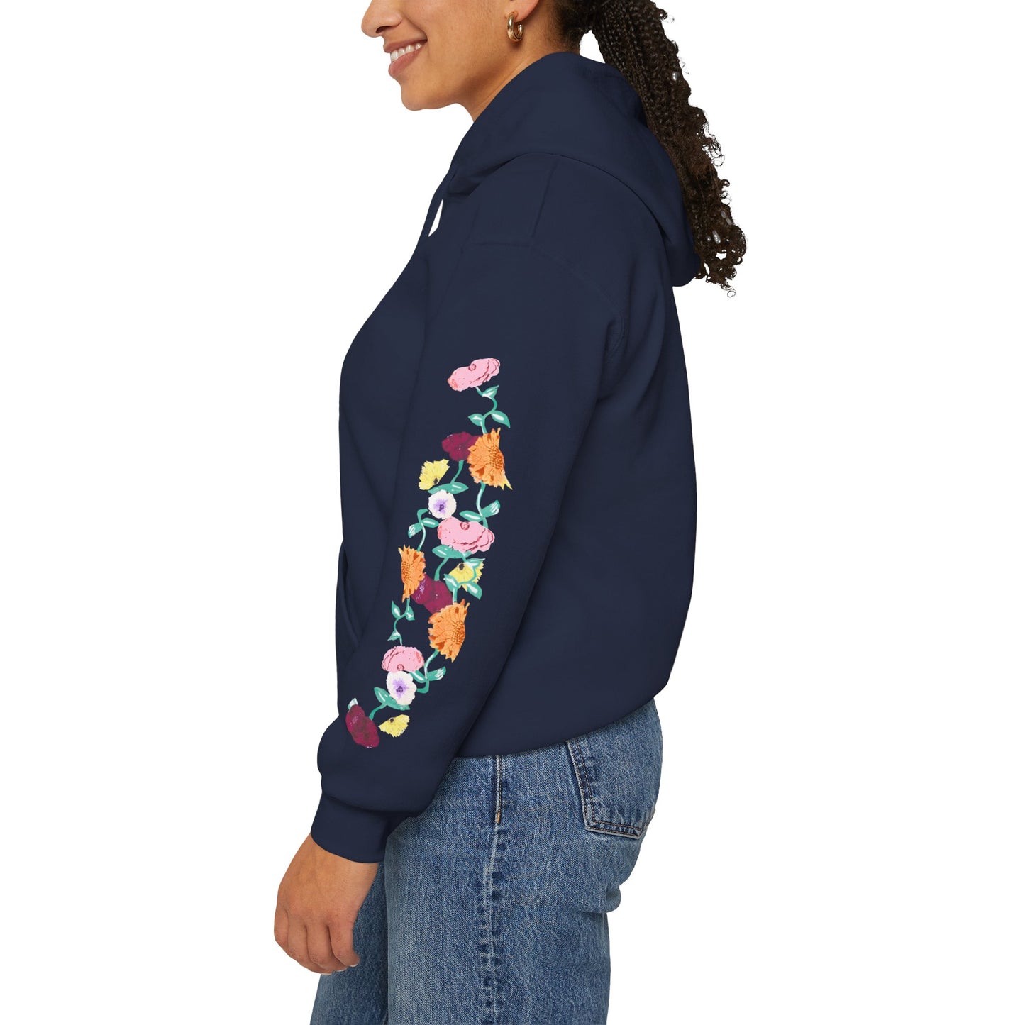 Acoustic Piano Floral Sleeve Hoodie