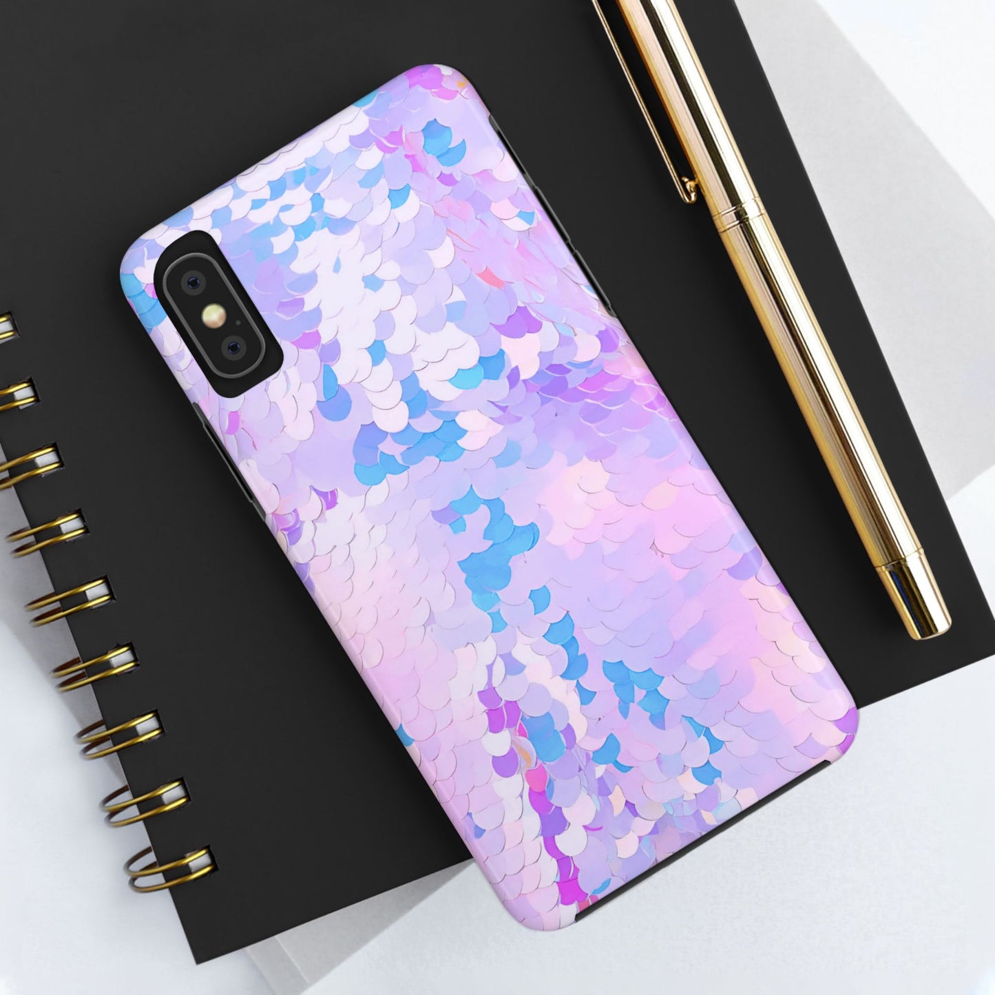 Colorful Sequin Romper Tough Phone Case - Stylish Protection for Your Device