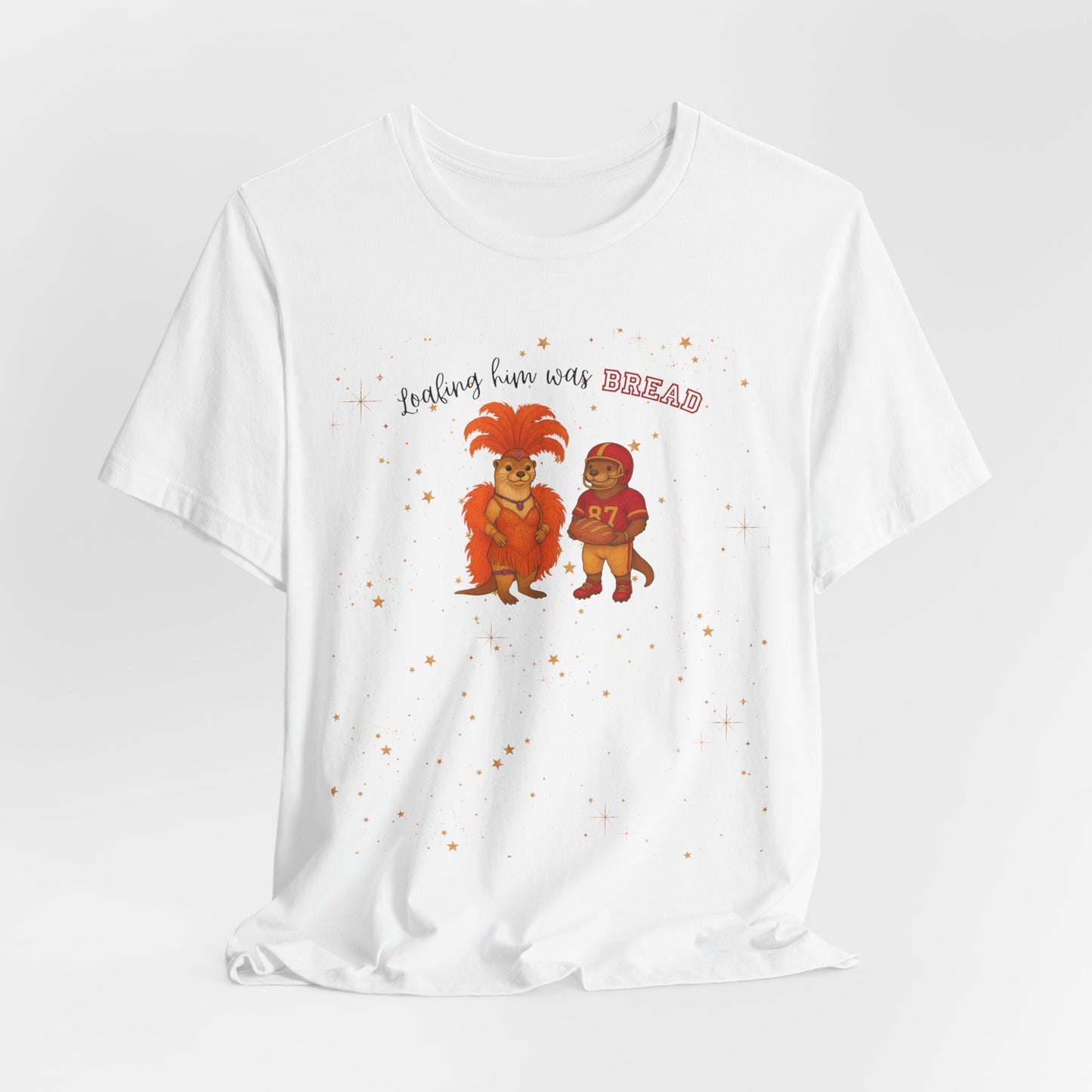 Loafing him was Bread Otters Tee, Quirky T-Shirt, Perfect for Music Lovers, Animal Lovers Gift, Casual Wear, Summer Fun
