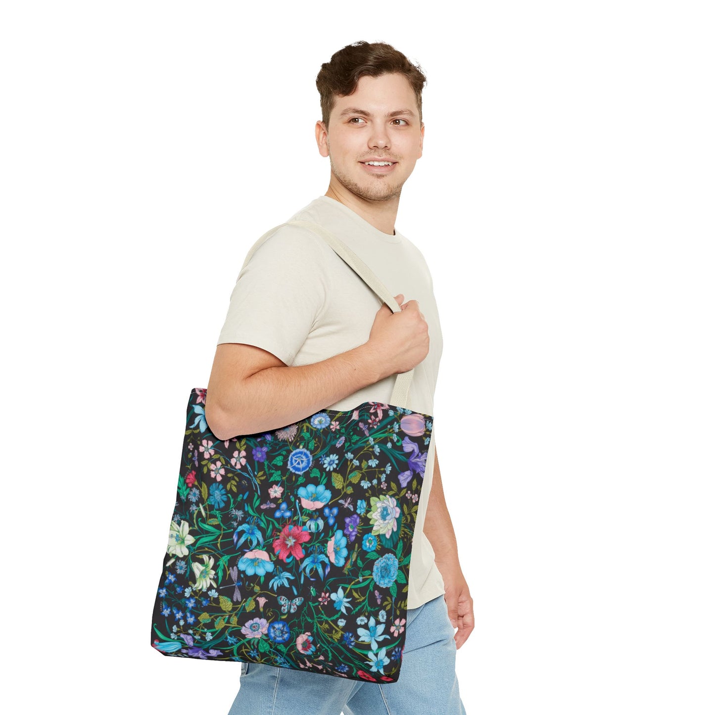 Vibrant Floral Tote Bag "Flora Inspired"- Stylish Reusable Shopping Bag for Eco-Friendly Living