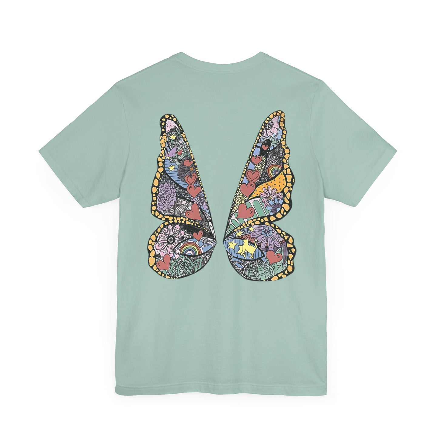 ME! butterfly wings front and back - Unisex Jersey Short Sleeve Tee