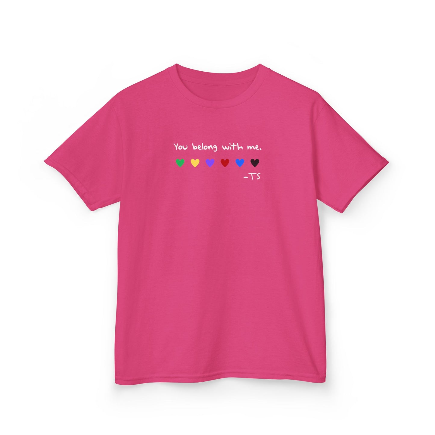 Kids Tee, You Belong With Me - T-Shirt, Cute Children’s Shirt, Gift for Kids, Birthday Outfit, Playful Spring Apparel